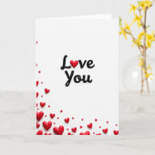 Klassieke Love You Hart Kaart (Gele Bloem)