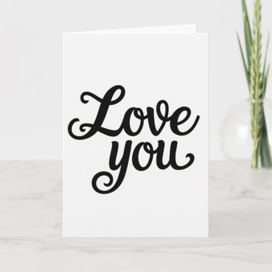 Klassieke 'Love You' Kaart (Voorkant)
