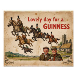 Klassieke "Lovely Day for a Guinness" Premium Kuns Perfect Poster