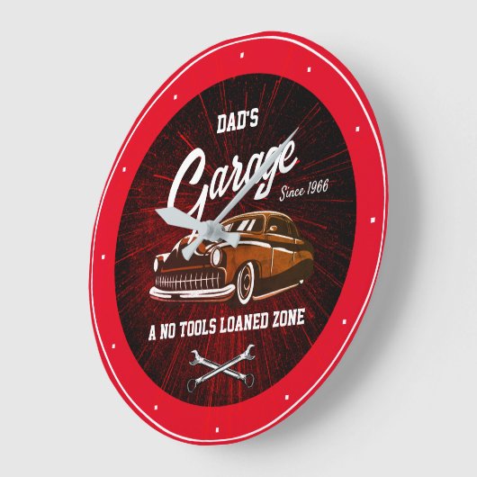 Klassieke low Rider Garage-naam: Red Black en Slog Grote Klok (Hoek)