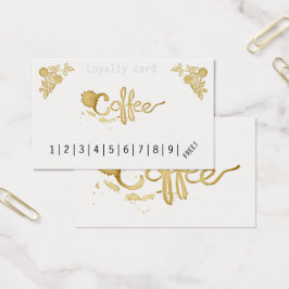 Klassieke loyaliteit koffie punch kaart