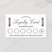 Klassieke Loyaliteit Reizen Barber Pool Minimal Wh Visitekaartje (Achterkant)