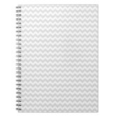 Klassieke Lt Gray Whin Thin#2 Chevron Zig-Zag Patt Notitieboek (Voorkant)