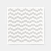 Klassieke lt grijs witte dun Chevron Zig-Zag patro Servetten (Voorkant)