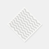 Klassieke lt grijs witte dun Chevron Zig-Zag patro Servetten (Hoek)