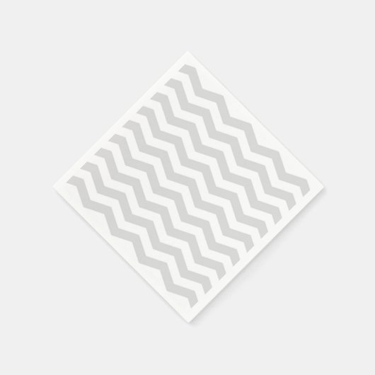 Klassieke lt grijs witte dun Chevron Zig-Zag patro Servetten (Hoek)