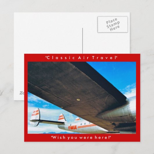 "Klassieke luchtreis" Briefkaart (Voorkant / Achterkant)