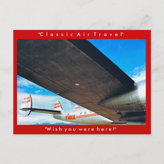 "Klassieke luchtreis" Briefkaart (Voorkant)