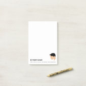 Klassieke luchtstijl van Mannen Tekening aangepast Post-it® Notes (Op bureau)