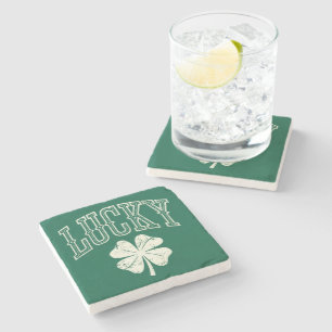 Klassieke Lucky Clover St. Patrick's Day Stenen Onderzetter