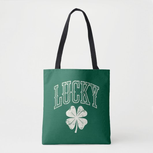 Klassieke Lucky Clover St. Patrick's Day Tote Bag (Voorkant)