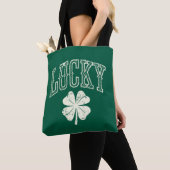 Klassieke Lucky Clover St. Patrick's Day Tote Bag (Dichtbij)