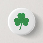Klassieke Lucky Three Leaf Clover-ronde knop Ronde Button 3,2 Cm (Voorkant)