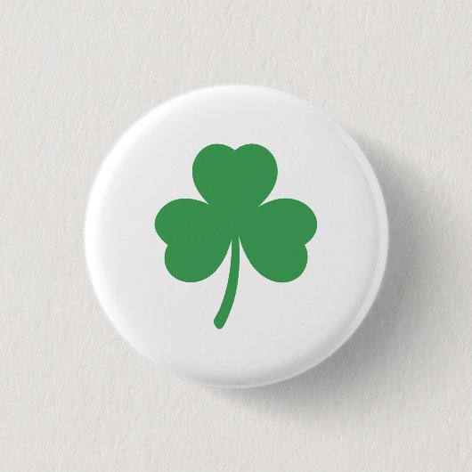 Klassieke Lucky Three Leaf Clover-ronde knop Ronde Button 3,2 Cm (Voorkant)