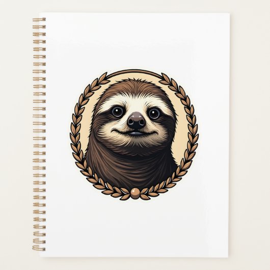 Klassieke Luiaard Gravure Natuur T-shirt (1) Planner (Voorkant)