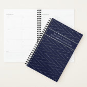 Klassieke Luxe Abstract Navyblauw Grijs Profession Planner (Display)