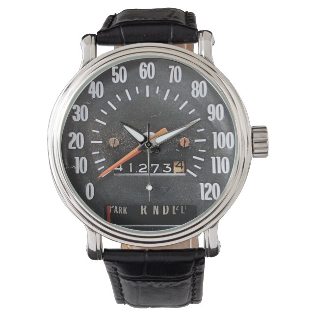 Klassieke luxe auto snelheidsmeter uit het begin v horloge (Voorkant)