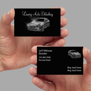 Klassieke luxe autowasserij en -detailing visitekaartje