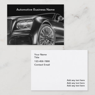 Klassieke luxe bedrijfkaarten voor de automobielse visitekaartje