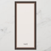 Klassieke Luxe | Bruine Neutrale Rand Trouw Menu (Achterkant)