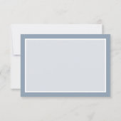 Klassieke Luxe | Elegante Stofblauwe QR Code Huwel RSVP Kaartje (Achterkant)