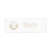 Klassieke Luxe Gold Monogram Return Address Labels (Voorkant)