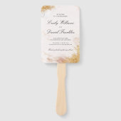 Klassieke Luxe Marble Wedding Program Fan Handwaaier (Voorkant)