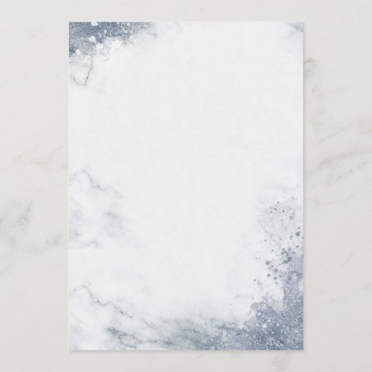 Klassieke Luxe Marmeren Huwelijks Welkomst Itinera Programmakaart (Achterkant)