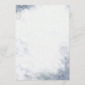 Klassieke Luxe Marmeren Huwelijks Welkomstprogramm Programmakaart (Achterkant)