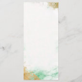 Klassieke Luxe Marmeren Trouwmenu Programmakaart (Achterkant)