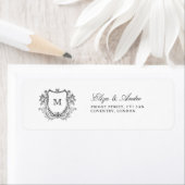 Klassieke Luxe Monogram Return Address Labels (Insitu)