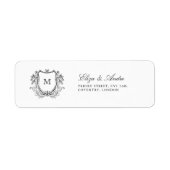 Klassieke Luxe Monogram Return Address Labels (Voorkant)