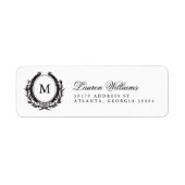 Klassieke Luxe Monogram Return Address Labels (Voorkant)