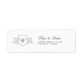 Klassieke Luxe Monogram Return Address Labels (Voorkant)