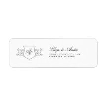 Klassieke Luxe Monogram Return Address Labels