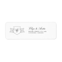 Klassieke Luxe Monogram Return Address Labels