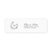 Klassieke Luxe Monogram Return Address Labels (Voorkant)