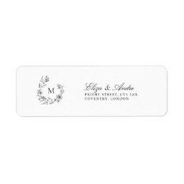 Klassieke Luxe Monogram Return Address Labels