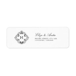 Klassieke Luxe Monogram Return Address Labels