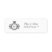 Klassieke Luxe Monogram Return Address Labels (Voorkant)