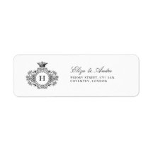 Klassieke Luxe Monogram Return Address Labels