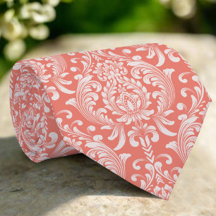 Klassieke Luxe Ouderwetse Damask Floral Royal Stropdas