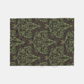 Klassieke luxe ouderwetse damask ornament fleece deken (Voorkant (Horizontaal))