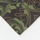 Klassieke luxe ouderwetse damask ornament fleece deken (Hoek)