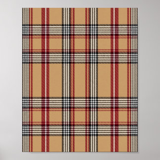 Klassieke Luxe Plaid Patroon Kunst Poster