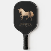 Klassieke luxe roze gouden folie op maat gemaakte  pickleball paddle (Voorkant)