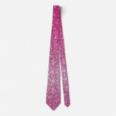 Klassieke luxe Sparkly Hot Pink Ombre Glitter Nieu Stropdas (Voorkant)