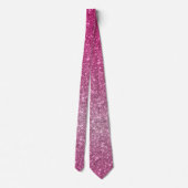 Klassieke luxe Sparkly Hot Pink Ombre Glitter Nieu Stropdas (Achterkant)
