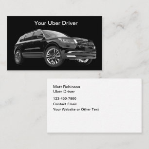 Klassieke luxe Uber-bestuurder visitekaartjes