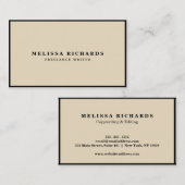 Klassieke Luxe zwart-wit met sociale media Visitekaartje (Voorkant / Achterkant)